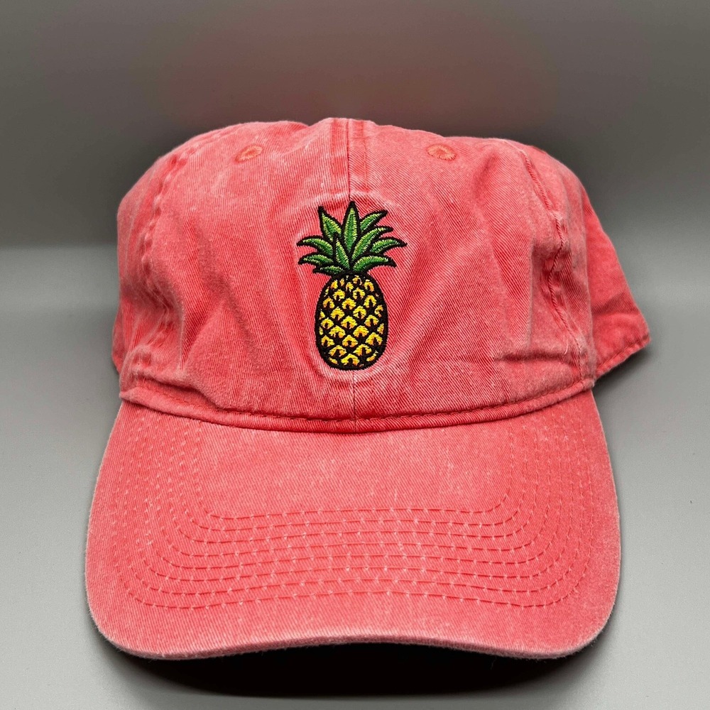 Ron Jon Surf Shop Hat - Pink StrapBack Baseball‎ Cap EUC Pineapple Logo Rare HTF